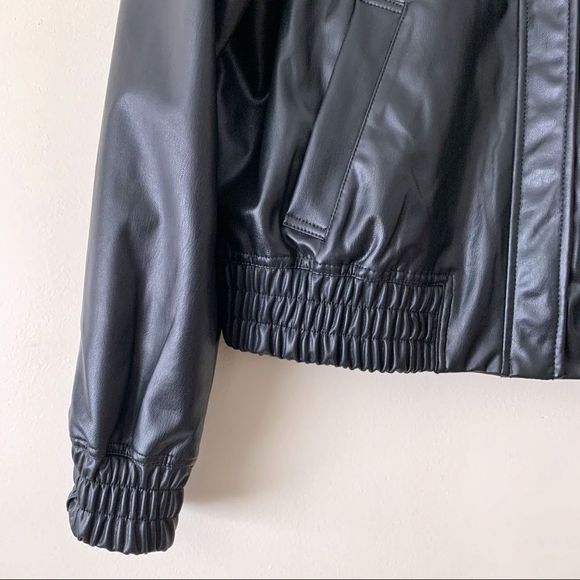 H&M Bomber Style Faux Leather Jacket - Picture 8 of 8